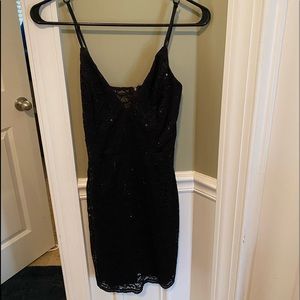 Black tight fitting dress